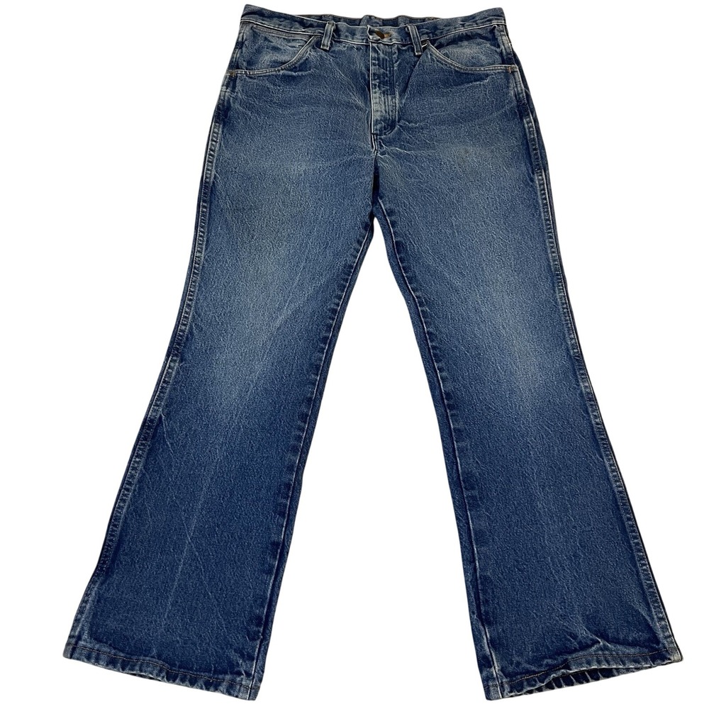 Vintage Wrangler Made In USA Jeans Men's Cowboy Cut Actual 36X 30‎ Denim 935NAV